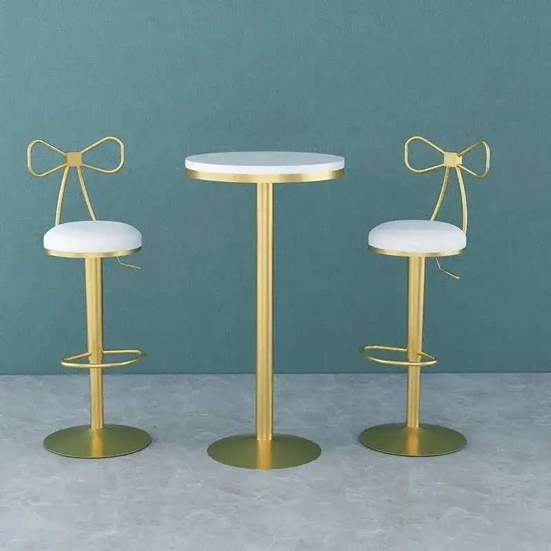 

Современный минималистичный барный стул с золотыми ножками, поворотный регулируемый барный стул, металлический дизайн, мебель для ресторана Silla Alta Para Barra