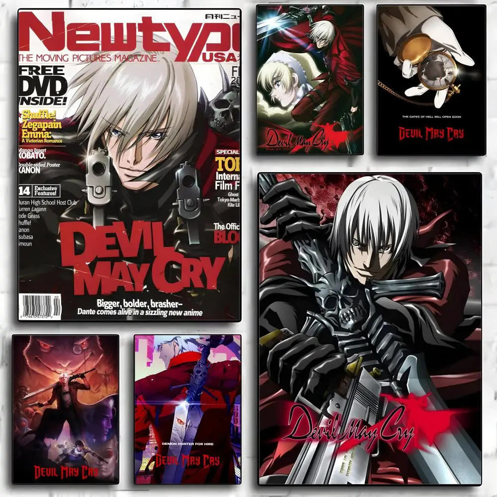 Game D-Devil May Cry Poster Decorative Wall Art Stickers Mural Photo Print for Home Living Room Hallway Decor