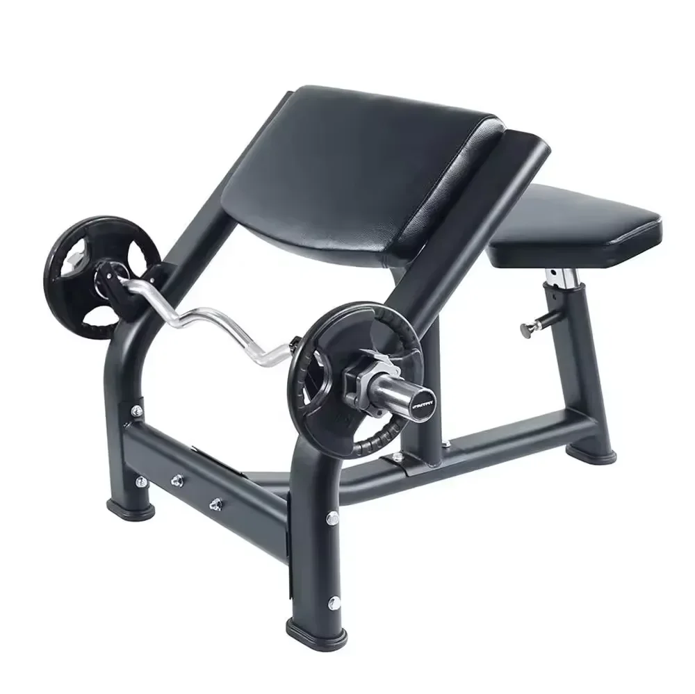 Factory Popular Commercial Curl Support Seated Preacher Curl Bench Dumbbell Barbell Chair Weight Bench Arm Exercise Trainer