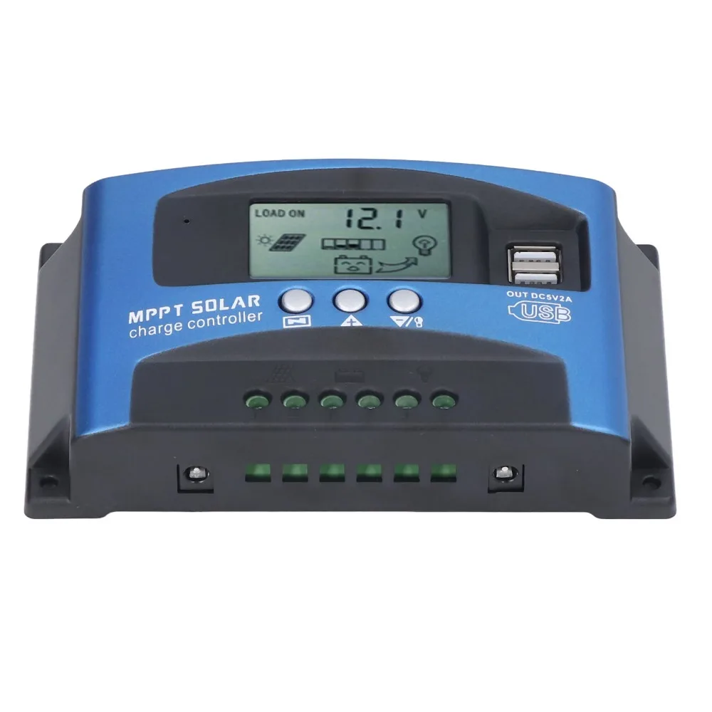 Intelligent 12V 24V Auto Solar Charge Controller 40A 50A LCD Display Solar Panel Charger Solar Battery Controller Solar System