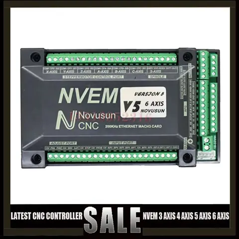 최신 CNC 모션 컨트롤러 300KHz NVEM V5 업그레이드 3축 4축 5축 6축 mach3 제어 카드 이더넷 인터페이스