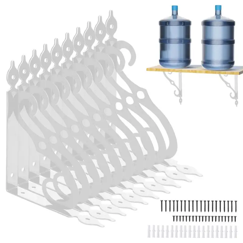 

Brackets For Wood Shelves L Shape Iron Wall Shelf Support Brackets Corner Brace 10pcs Heavy Duty Right Angle Bracket With Screws