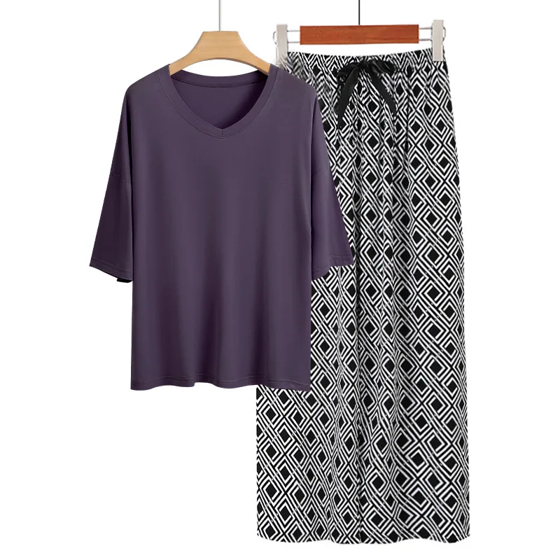 

Женские пижамы и домашняя одежда: летние комплекты для дома, повседневные свободные костюмы из модала для женщин