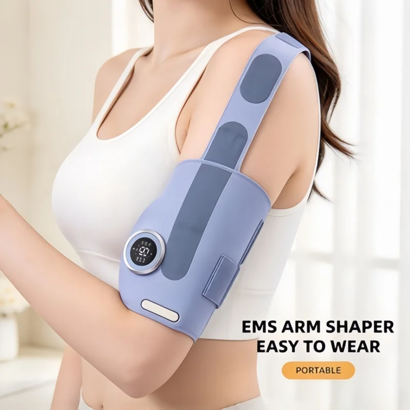 Portable EMS Microcurrent Arm Slimming Device, Vibration Swing Massager for Arm Thigh Fat Removal Shaper