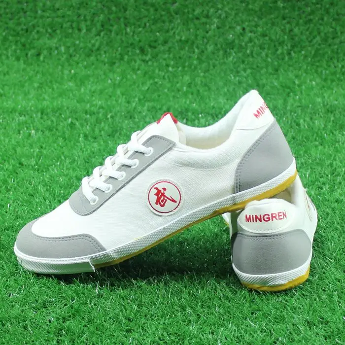 Martial Arts White Shoes Unisex Adult Exercise Chinese Traditional Old Beijing Tai Chi Kung Fu Team Performance Match Men Women