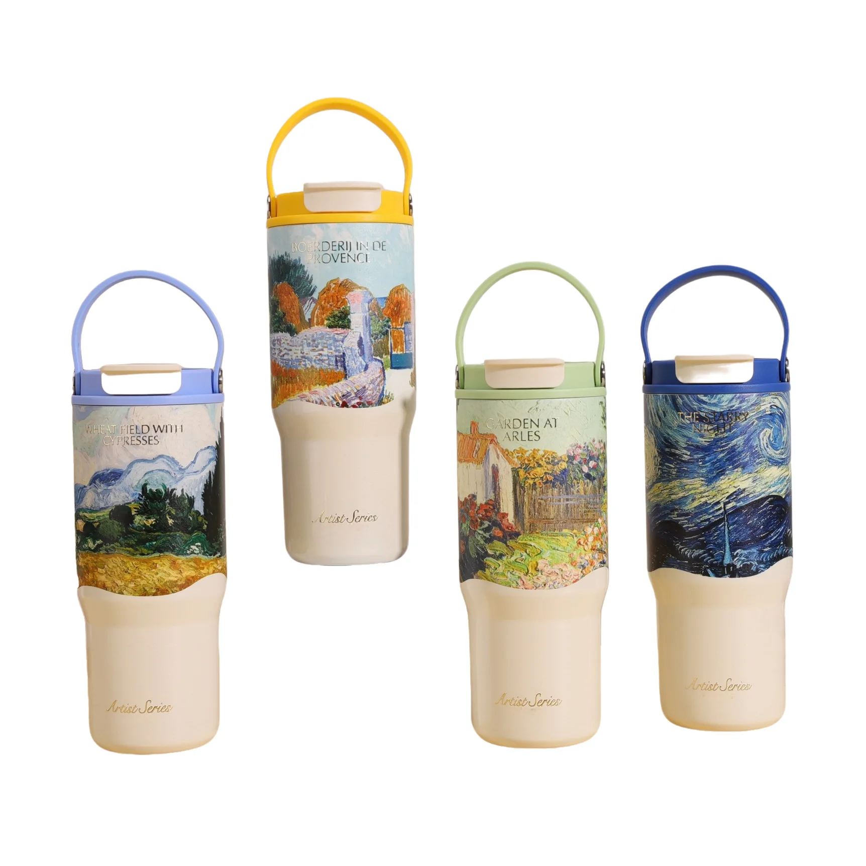 750ml Bingba Customized Water Cup Ceramic Liner Thermos Cups Large Capacity Stainless Steel Cup with Handle for Women Men Toy