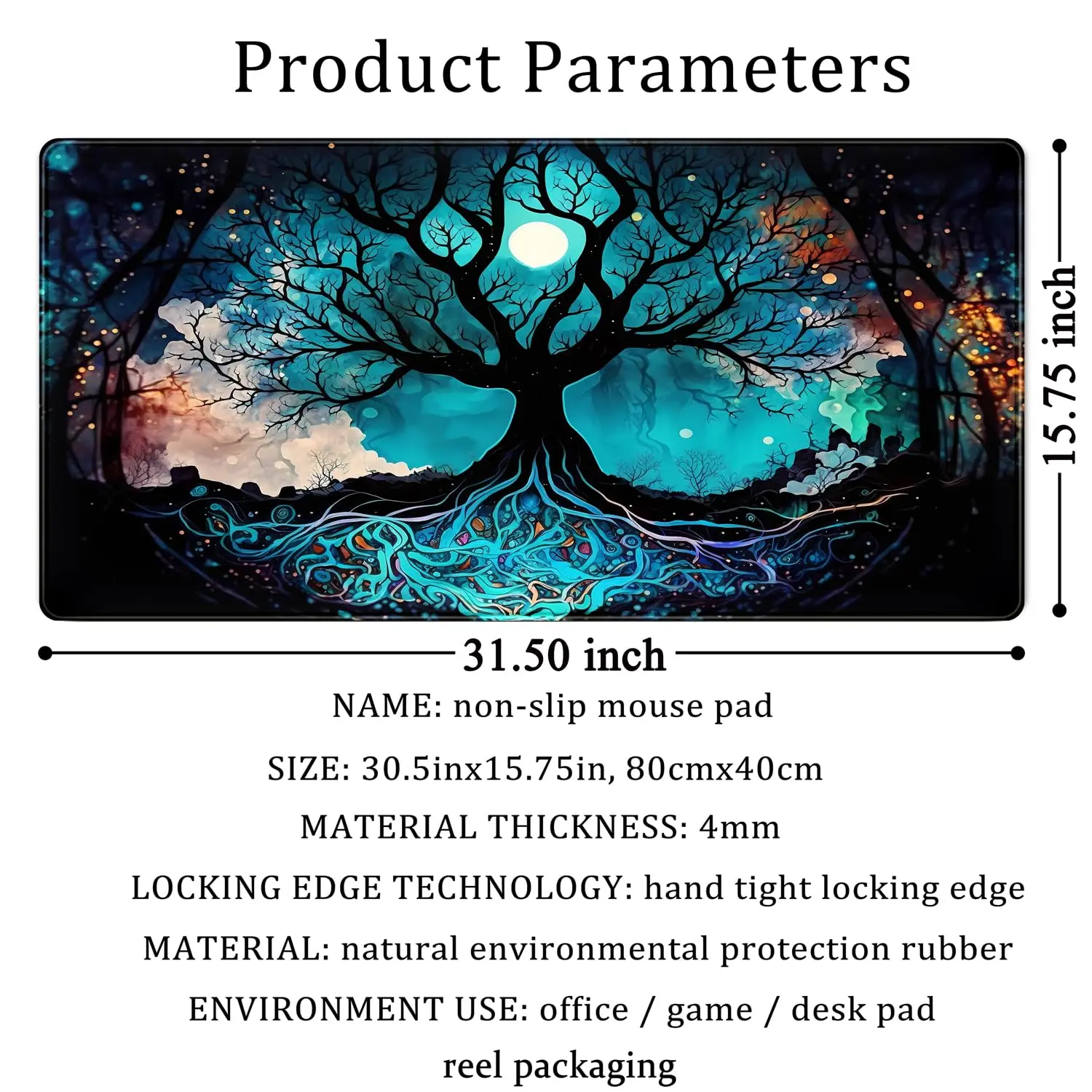 Vintage Blue AI Desk Pad Large Flower Mouse Pad XXL Plant Mousepad Laptop Computer Keyboard Mat Office Desk Decor