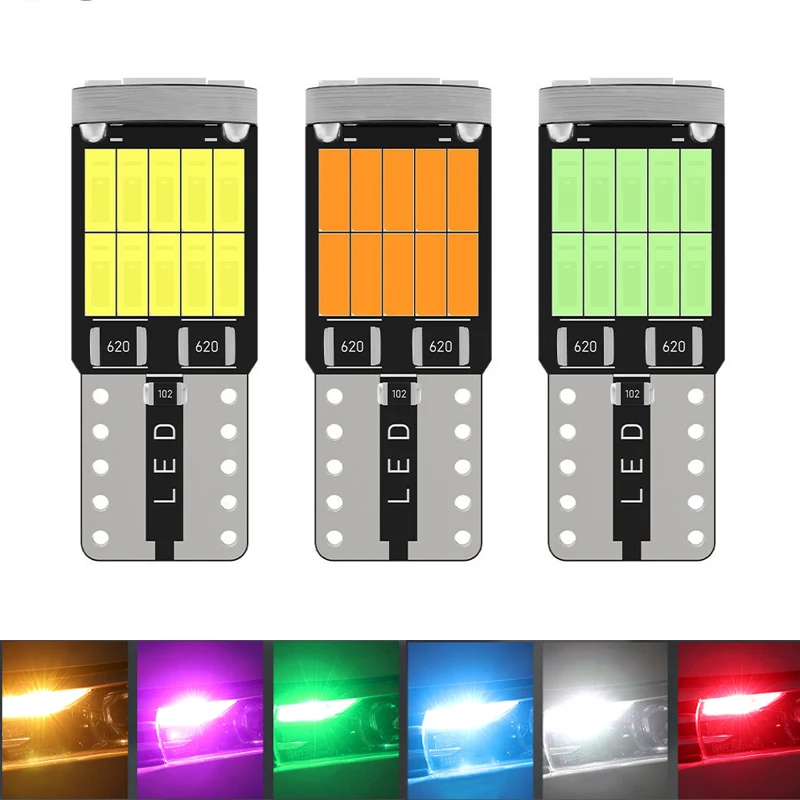 2/6/10pcs Canbus No Error T10 W5W Parking Side LED Width Lamp Bulbs Car Interior Dome Reading License Plate Lights Bulb 12V