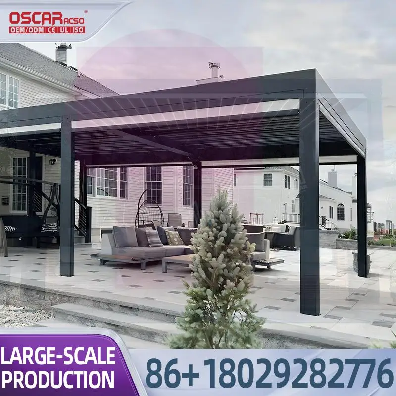 Outdoor Waterproof All Season Free Standing Aluminum Pergola Gazebo for Garden Patio Poolside pergola