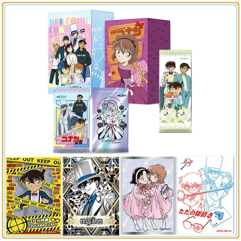 MC VOL.2 Detective Conan Cards Neon Secret Language Anime Collection Cards Mistery Box Board Games Toys Birthday Gifts for Kids