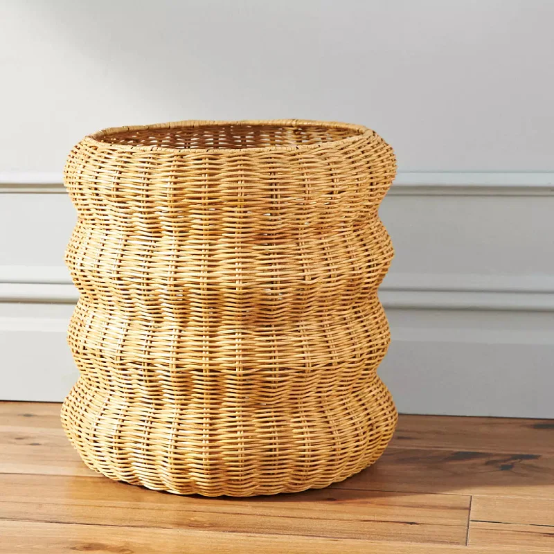 Nordic-Style Natural Rattan Laundry Basket—Handcrafted, Innovative Storage Basket for Miscellaneous Items Laundry