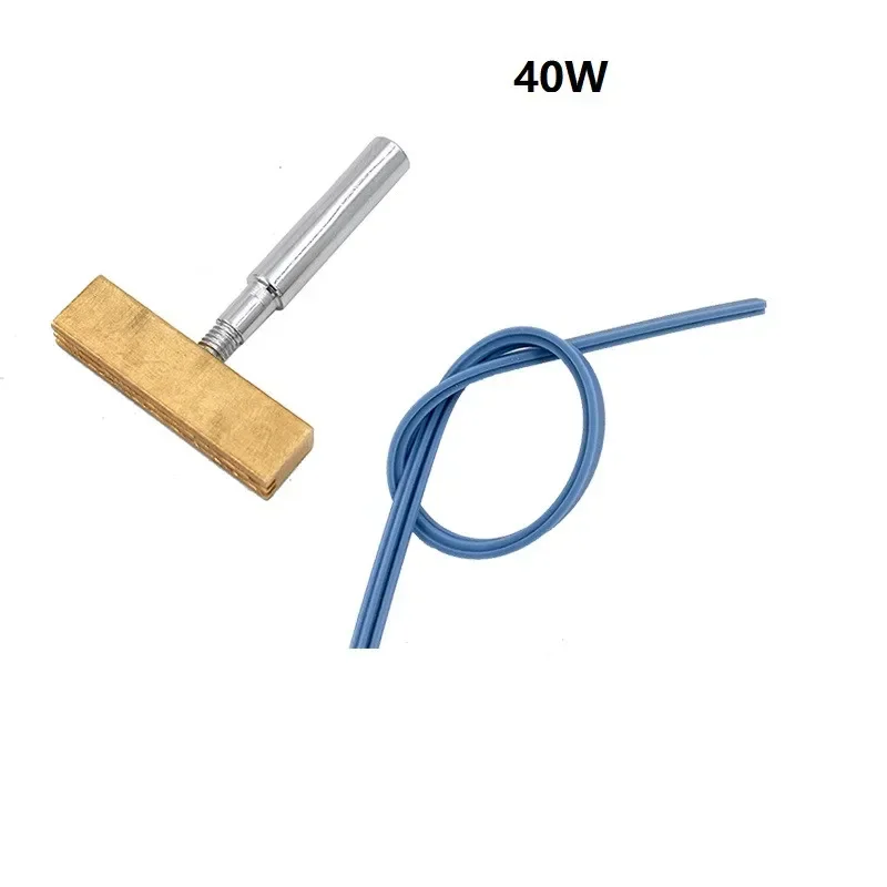 Cable Hot Press Soldering Iron T Tip T-head Copper T-Tips Head Rubber Cable Hot Press Accessories 30W、40W、60W 5.3cm/2.1in