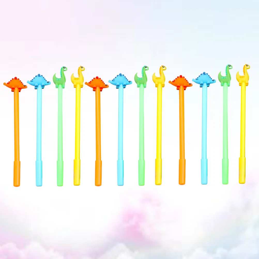 

12Pcs Fun Dinosaur Themed Gel Pens Effortless Writing Experience Creative Fashion Design Perfect for School Supplies Lovers