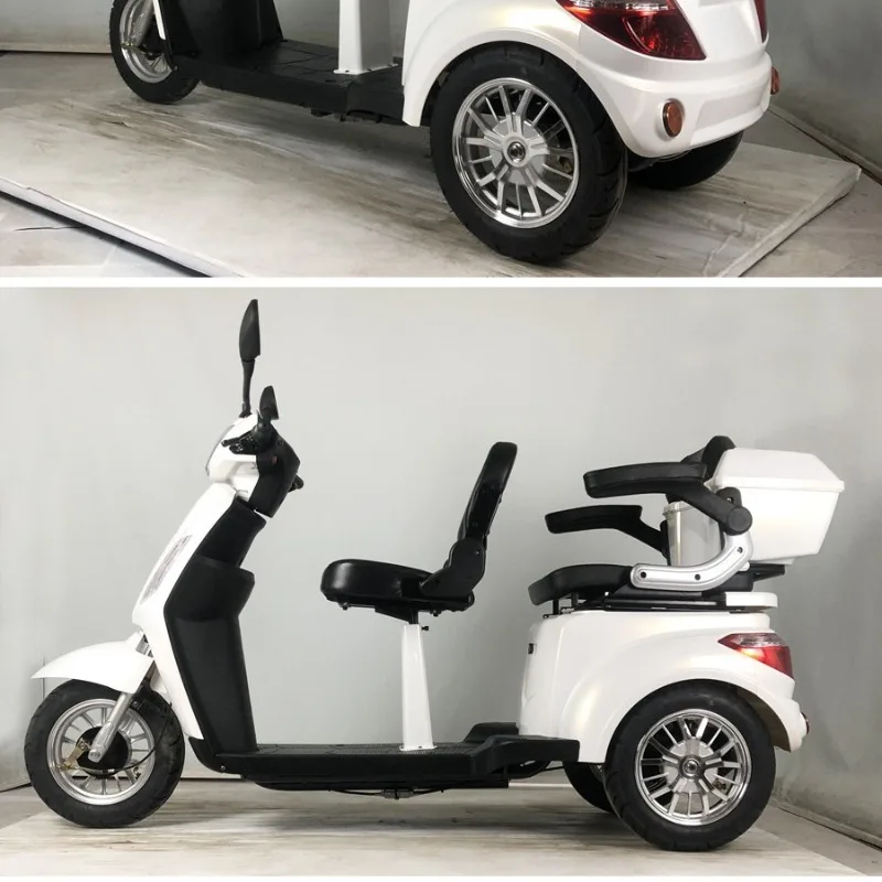 The elderly electric three-wheel four-wheel scooter double seat