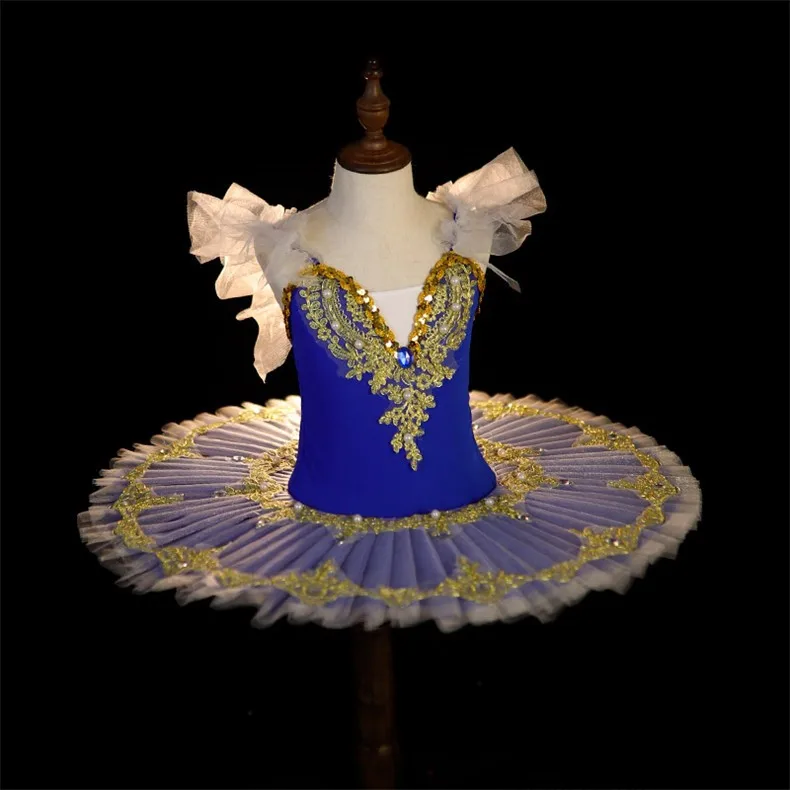 Vestido de tutú de Ballet profesional para niña, disfraz de baile para actuación infantil, tutú de panqueque para niño, vestido de baile de Jazz de Carnaval