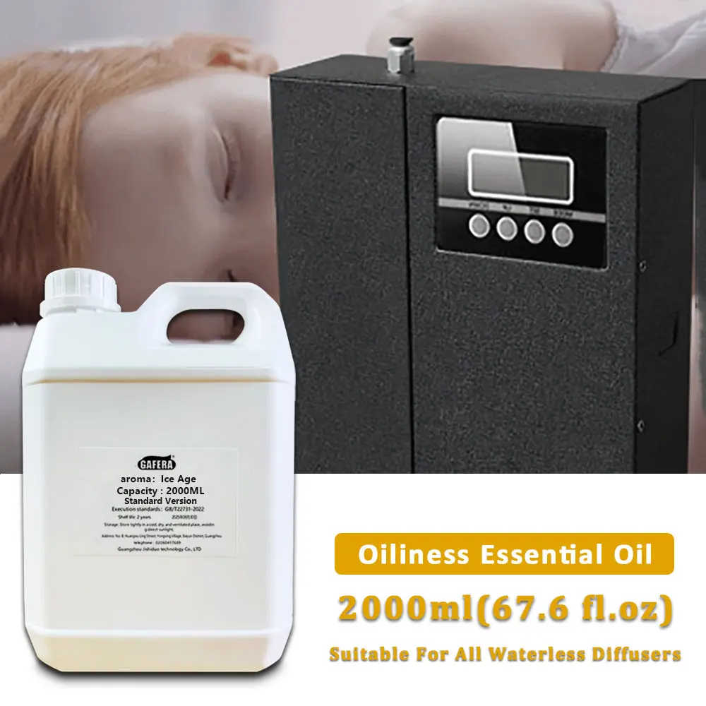 GAFERA 2000ml (67.6 fl.oz) Ice Age Hilton Essential Oils - For All Waterless Diffuser, Hotel Diffuser Replenish Aromatherapy Oil