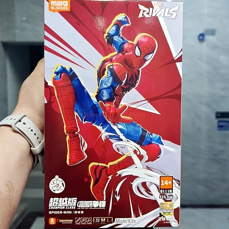 

Blokees Marvel Rivals Champion Class Spider-Man Venom Buildable Action Figure Model Kit Collectible Assembly Toy 14+ Collectors