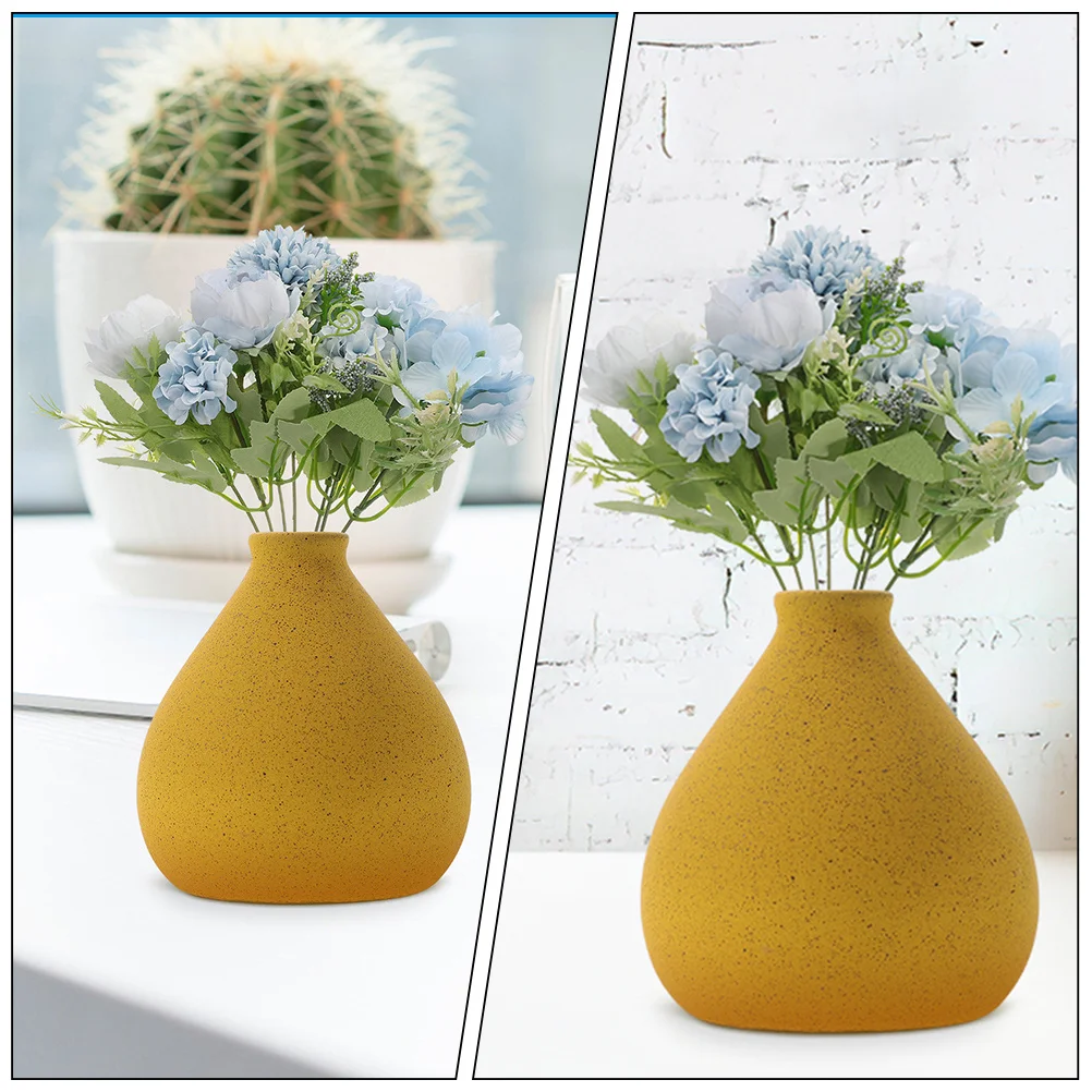 

2Pcs Ceramic Vase Set Elegant Simple Design Flower Arranging Container for Desktop Bookshelf Dining Table Centerpiece Home