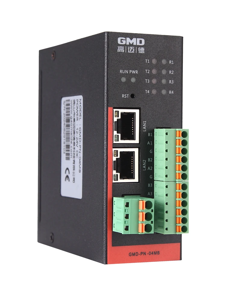 4-vejs 485 til Profinet kommunikationsprotokol konvertering gateway pn til modbus remote io bus modul