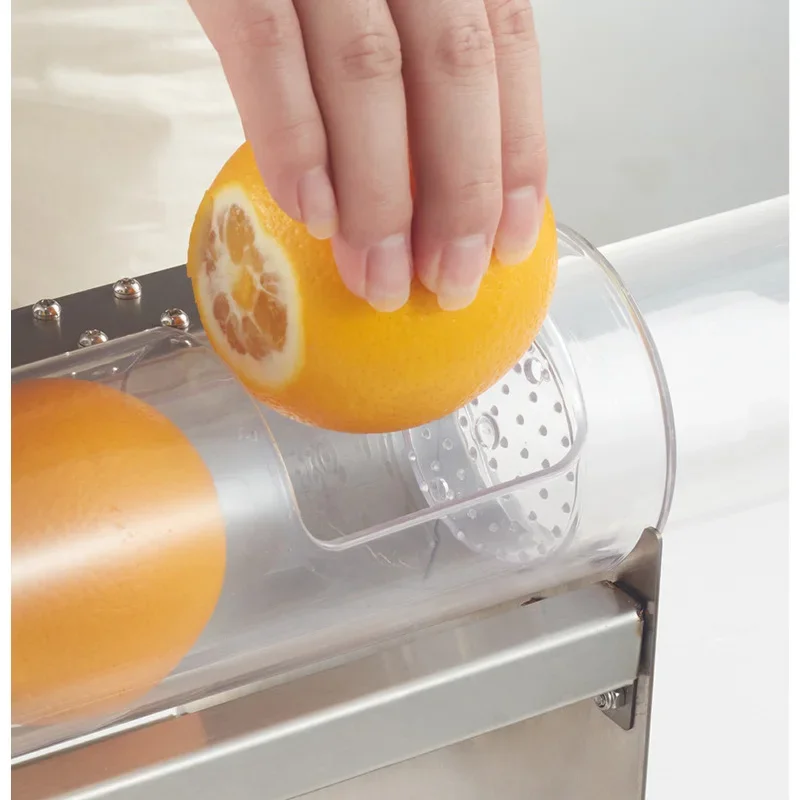 Commercial Stainless Steel Electric Slicer—Evenly Slices Lemons and Oranges Essential Equipment for Bubble Tea Shops