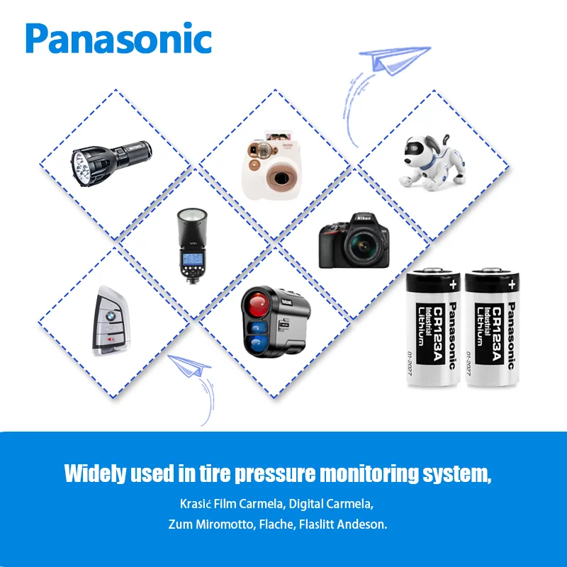 Panasonic CR123A lithium battery3V is suitable for smoke alarm intelligent toilet Laser rangefinder camera gas meter water meter