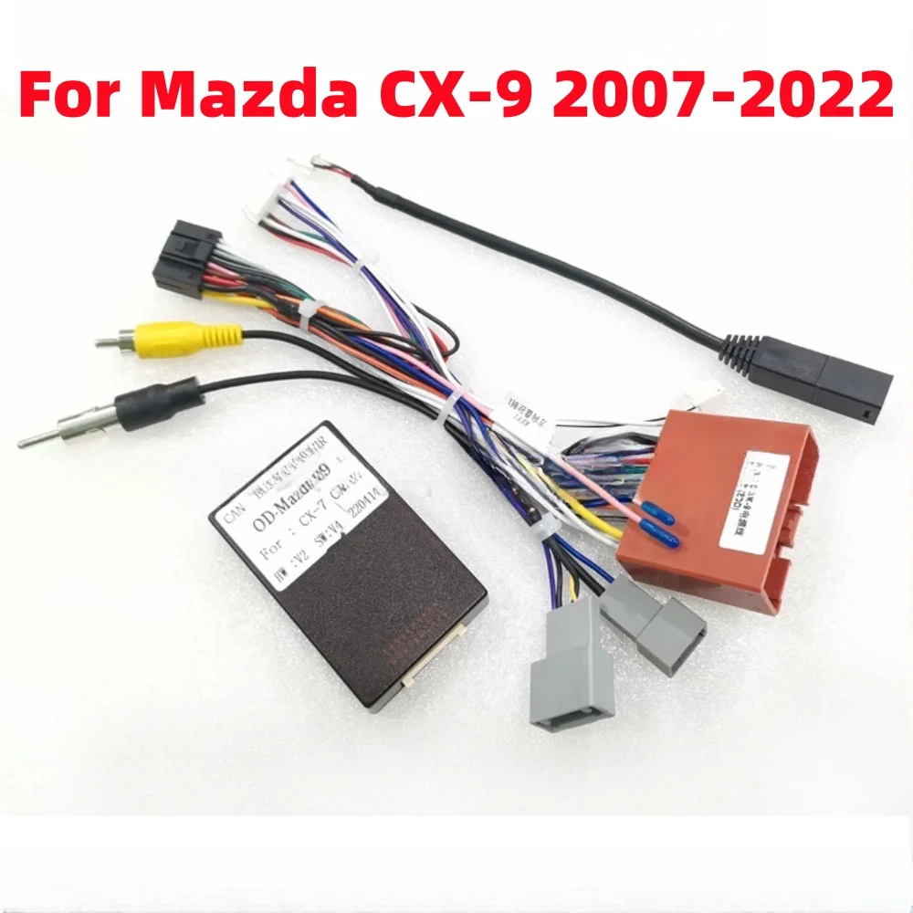 

Для Mazda CX9 2007-2022 Android автомобильный радиоприемник Canbus Box декодер 16-контактный жгут проводов питания адаптер кабель