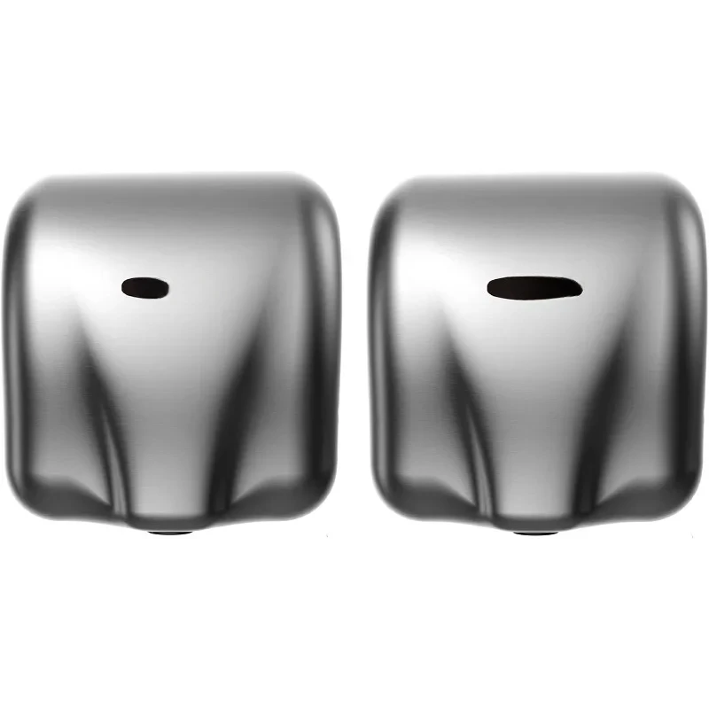 2 Pack Heavy Duty Commercial 1800 Watts High Speed Automatic Hot Hand Dryer - Stainless Steel