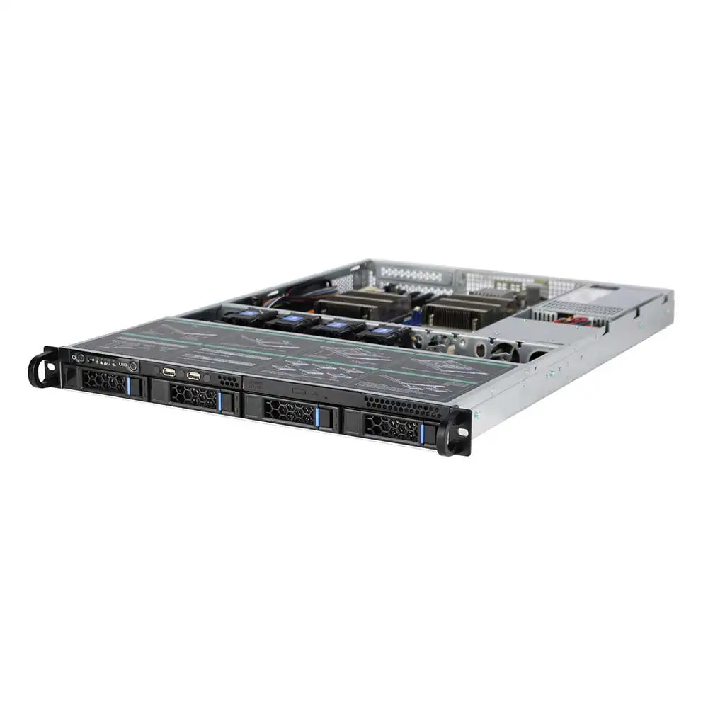 1U Rackmount Hotswap خادم حالة 4 القرص الصلب bitsdirect متصل 6GB/SATA لوحة الكترونية معززة 1U تخزين خادم حالة فارغة الهيكل