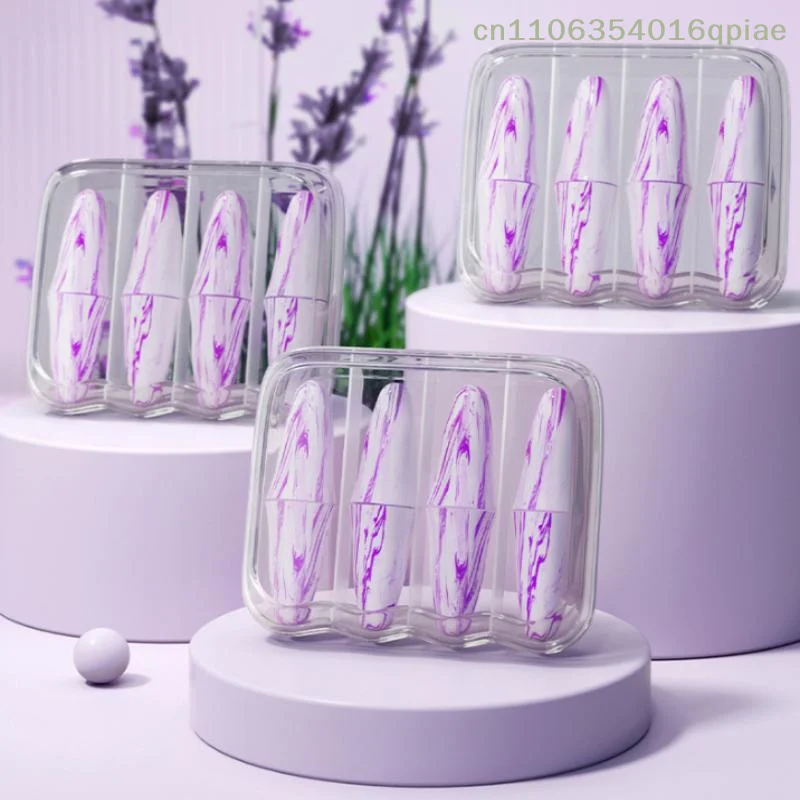 

（Summer4）4 Pairs Ear Care Sleep Ear Plugs Gradient Sponge Earplugs Noise Reduction Sound Insulation Soft Slow Rebound Earplugs