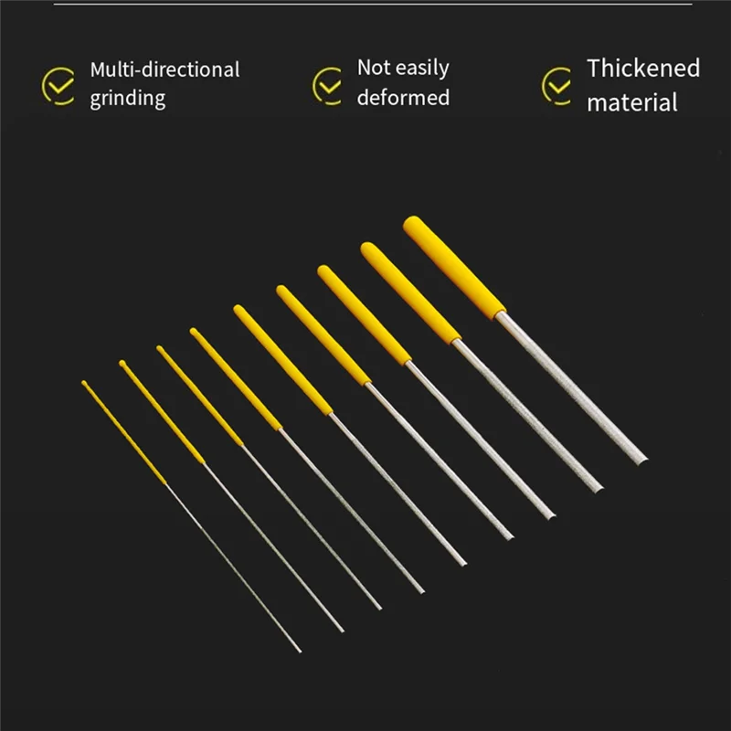 AA19 10 pièces tête de meulage diamant 1/1.2/1.5/1.7/2.2/2.8/3.3/3.8/4.8/5.8Mm pour le meulage et le classement de pierre de Jade/bois/porcelaine/métal