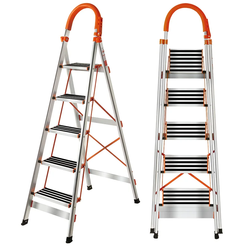 

Premium Multifunctional Aluminum Alloy Folding Ladder Herringbone Design Non-slip Safe for Staircase Extension Ladders