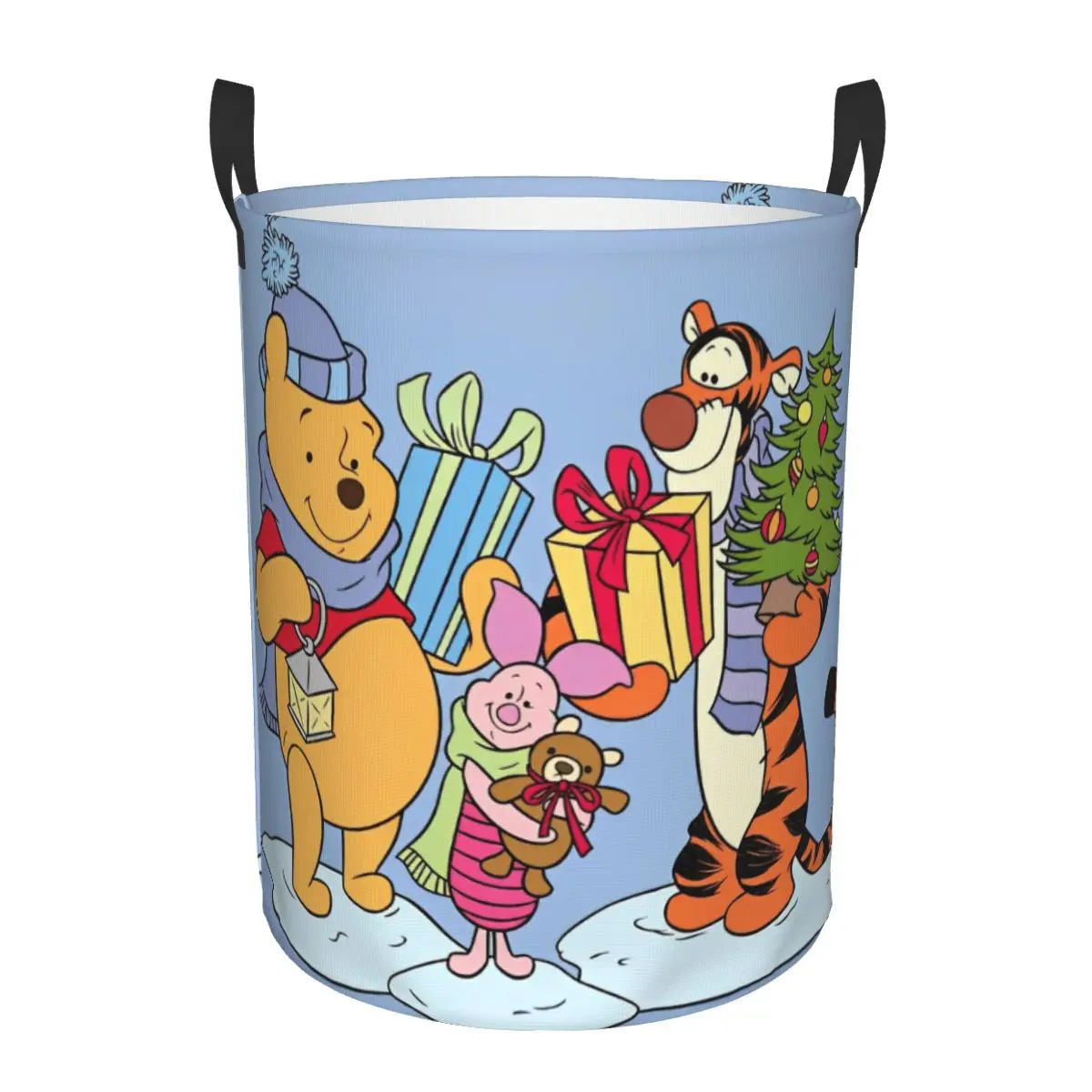 Christmas Winnie The Pooh Blanket Storage Basket Box Organizer Bins for Game Room