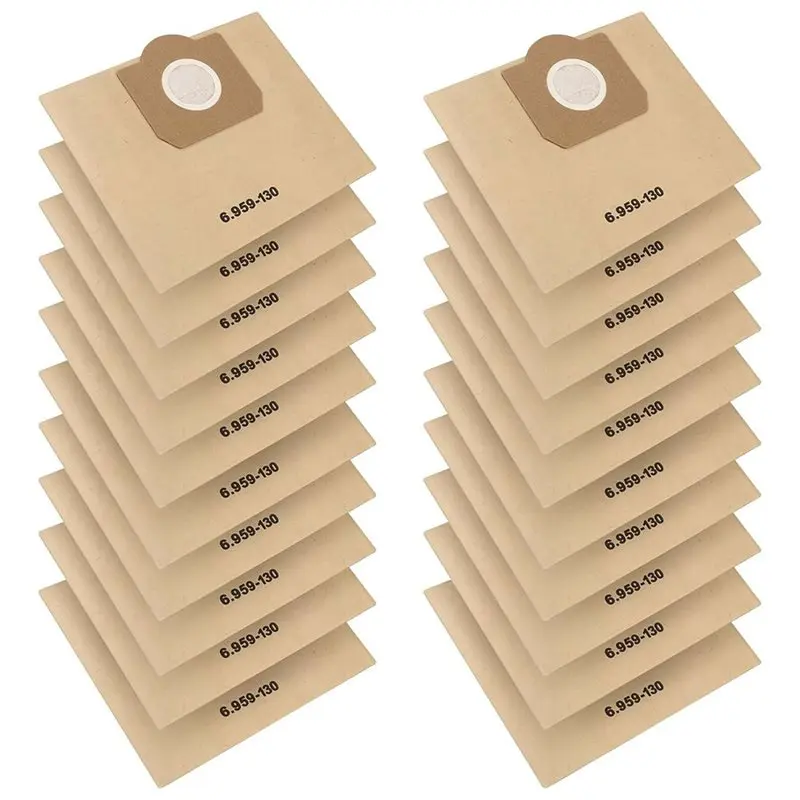 

ABLD Vacuum Cleaner Replacement Bags For Karcher 6.959-130.0, WD3 1629 MV3 Premium 20 Pack- Paper Filters Included