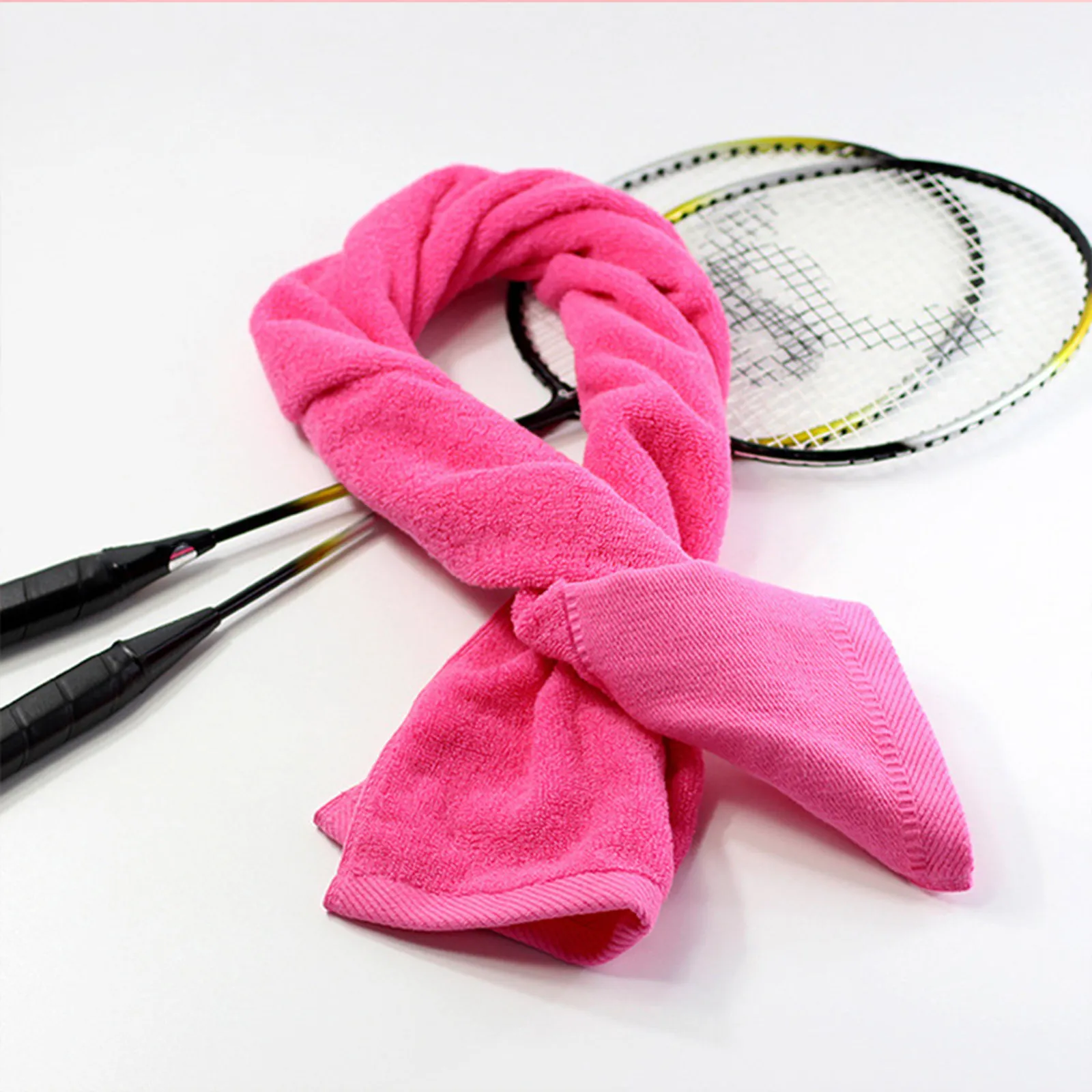 

Спортивное полотенце для активного отдыха, розовое, хлопковое, удлиненное, впитывающее пот, для спортзала, плавания, йоги, бега, фитнеса, для ванной комнаты