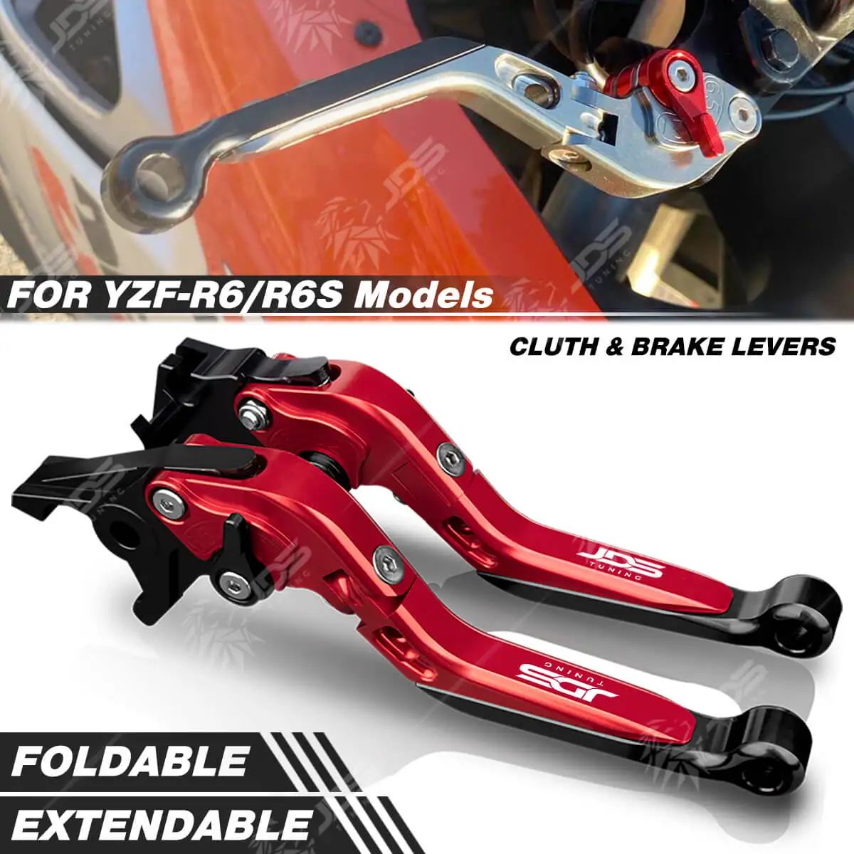 

For Yamaha YZFR6/YZFR6S/R6/R6S Clutch Lever Brake Lever Set Foldable Adjustable Handle Levers Motorcycle Accessories Parts