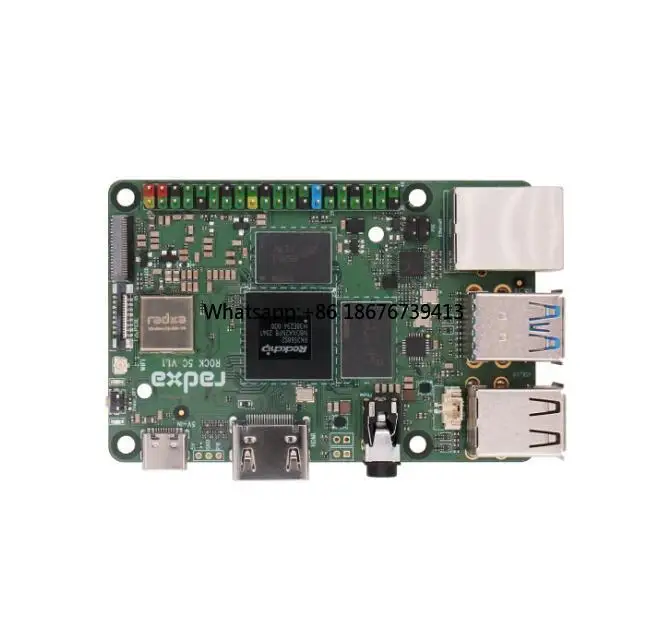 Hot Seller Radxa ROCK 5C RK3588S2/3582 Wifi 6 BT 5 High-Performance Computing USB Ports Gigabit Ethernet Wi-Fi in Stock