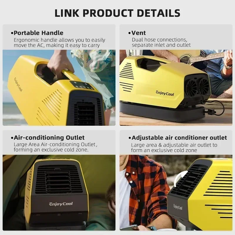 Camping Air Conditioner for Tent, Portable Tent Air Conditioner, Low Power EnjoyCool Outdoor Portable AC for Camping Tent