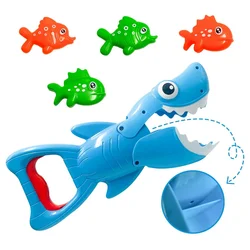 Shark Grabber Bath Toys with Teeth Biting Action Include 4 Toy Fish, Swim Toys Pool Bathtub for Kids Boys Girls Toddlers,gift