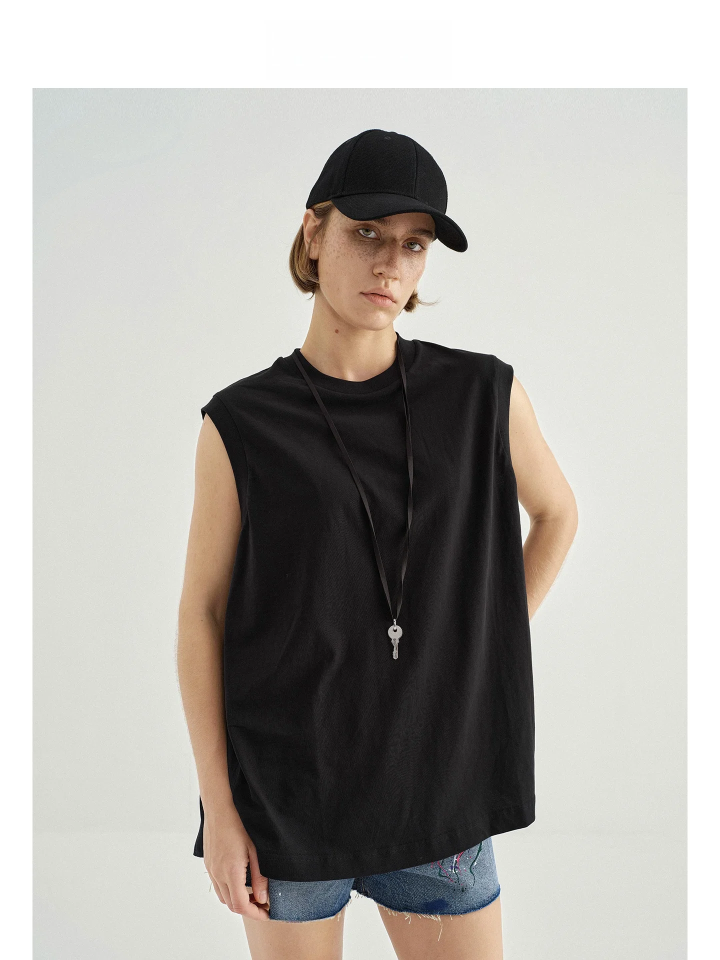 

Casual Silk Svel round Ne Vest Mincollection Lin Zhi Qing Patchwork Design Sense Real Silk Casual round Ne Vest