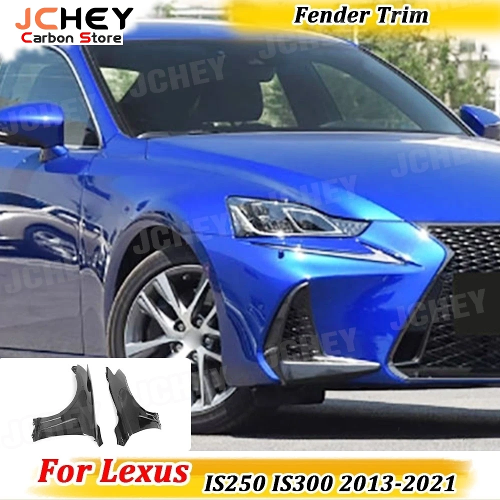 

JCHEY Carbon Fiber Car Front Bumper Side Fender Fin Splitters Spoiler for Lexus IS250 IS300 2013-2021 FRP Body Kits Accessories