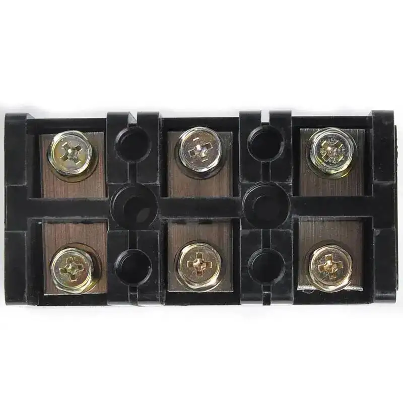 Electric High Current Connection Terminal Dual Row Connector Plate Wire Conductor TC-603 60A 3P COPPER - view 2