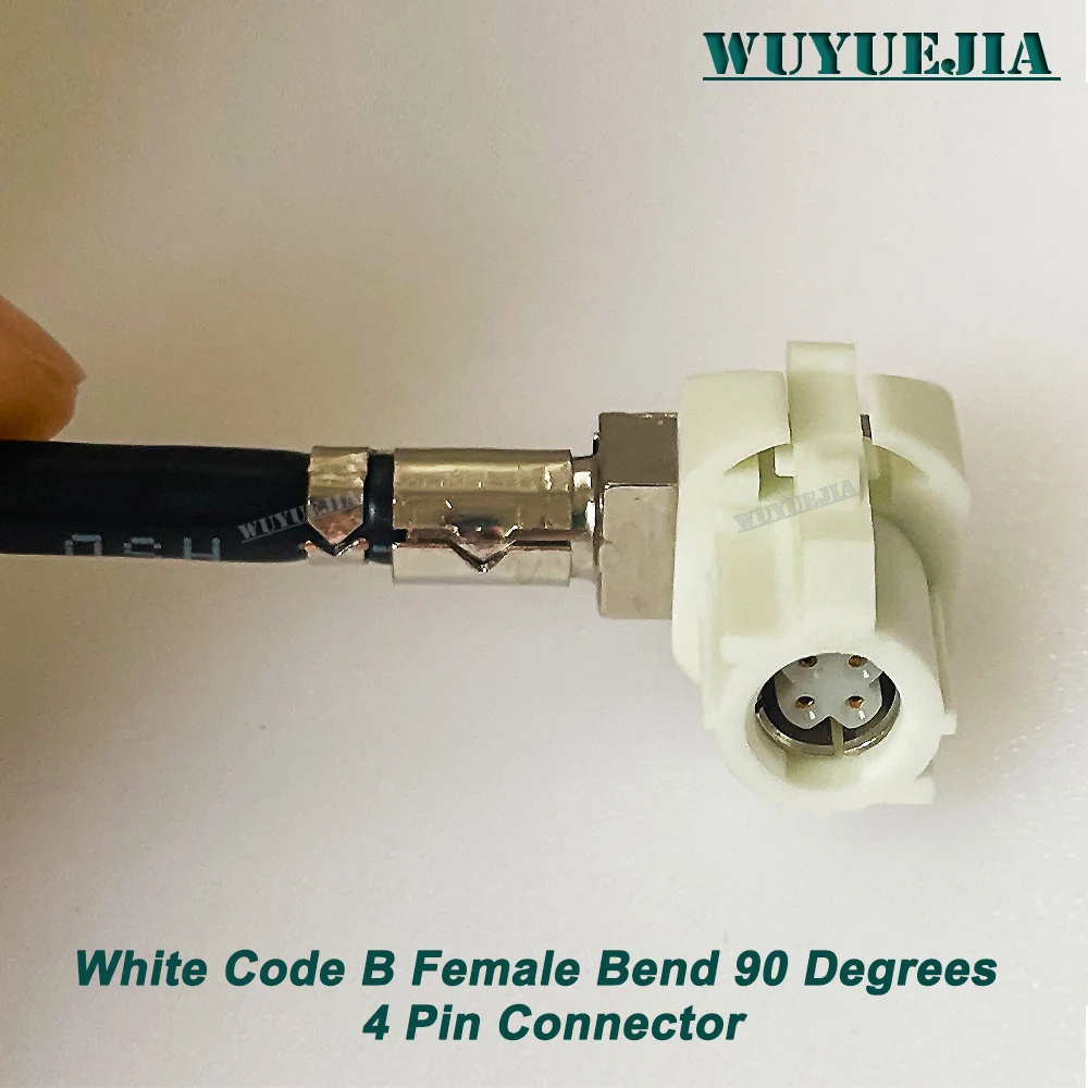 White B to Z Connector HSD LVDS Cable 4Pin Wire Video Line for VW BMW Audi Car GPS Navigation Audio High-Speed Wiring Harness