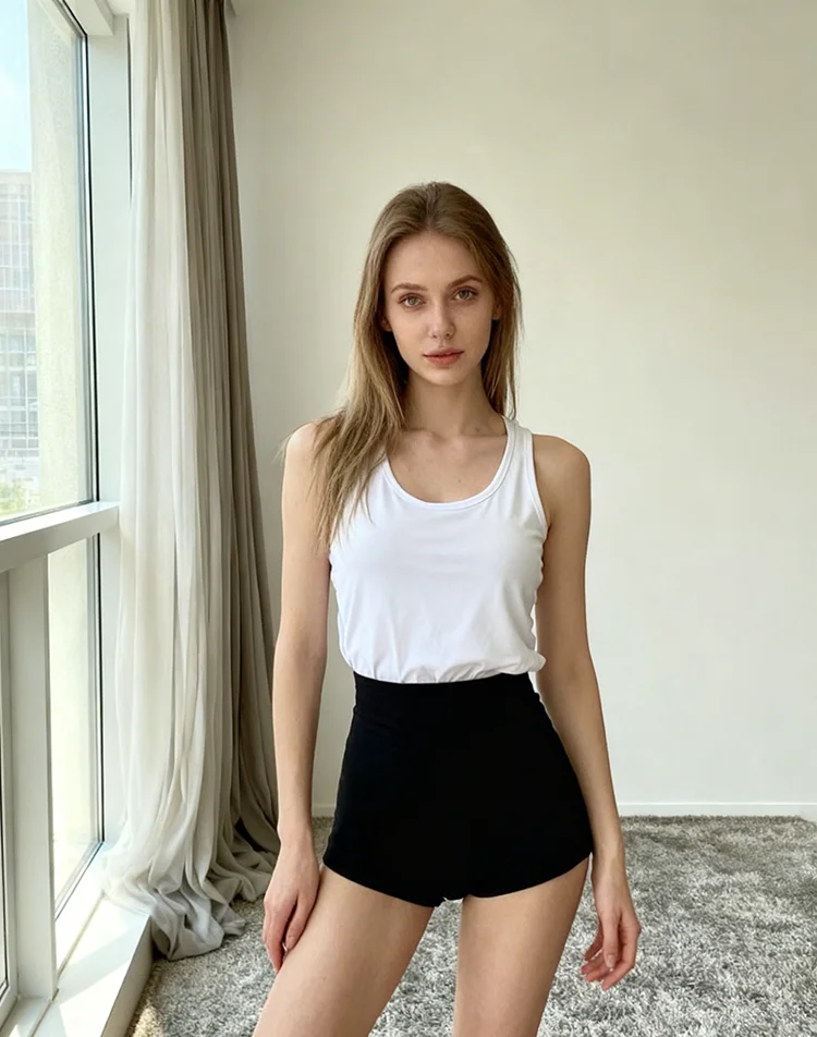 여성용 반바지 블랙 심플 캐주얼 스키니 레저 하이 웨이스트 스포티 아름다운 솔리드 시크 여름 뉴 핫 걸 댄싱 힙스터