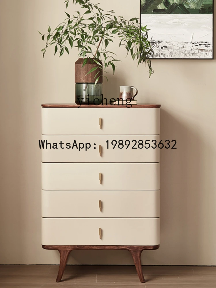 

Комод из орехового дерева, комод из цельного дерева, шкафчик для спальни, шкаф для хранения, минималистичный