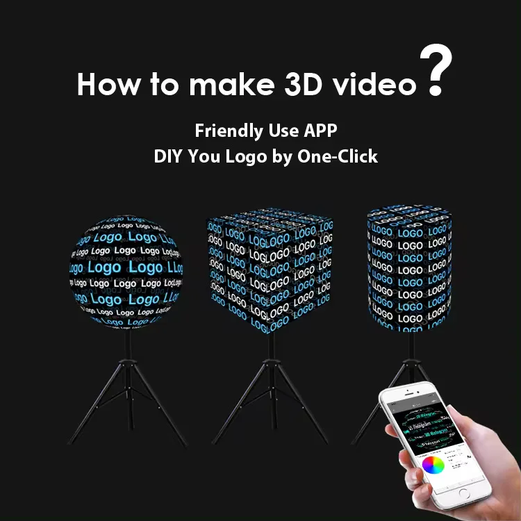 OEM 3D Holographic LED Fan Cover Indoor Projected Led Fan 3d Hologram Display