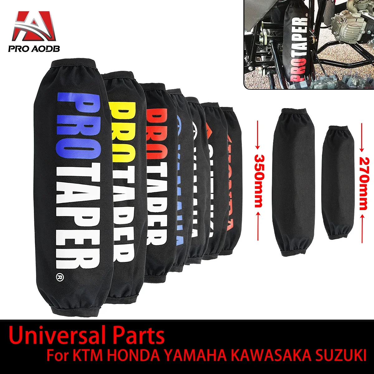 

For Dirt Pit Bike Motorcycle Quad scooter New 270mm 350mm Rear Shock Absorber Suspension Protector Protection Cover Universal