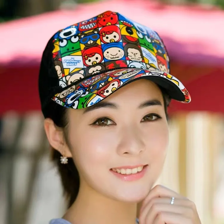 Hip Hop Street Graffiti Kpop Men Women Baseball Hats Cotton INS Cartoon Adjustable Breathable West Coast Skateboard Sport Caps