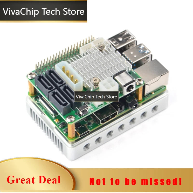 VivaCTNanoPi M4B Development Board - RK3399 Chip, 2GB RAM (PCIe Expansion), Dual Cameras & 4K Playback For Android 8 Systems