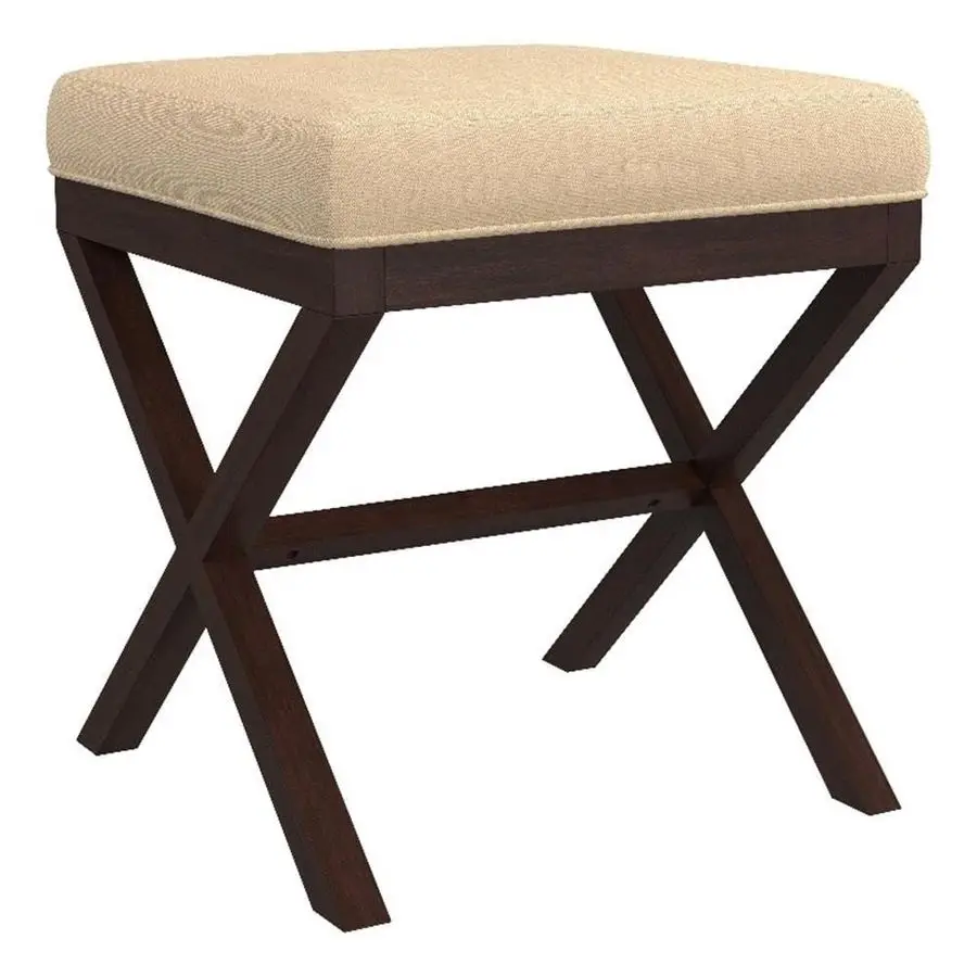 

Morgan Upholstered Backless Vanity Stool for Make up Room or Bathroom, Espresso