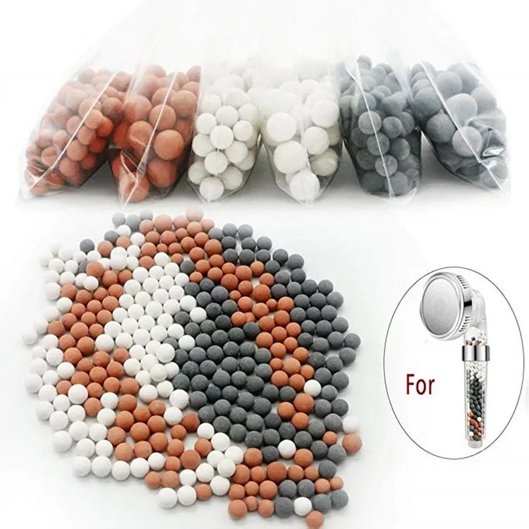 1bag Shower Head Energy Beads Filter Bathroom Pressurize Saving Water Tool Sprayer Head Replacement Negative Ions Ceramic Balls